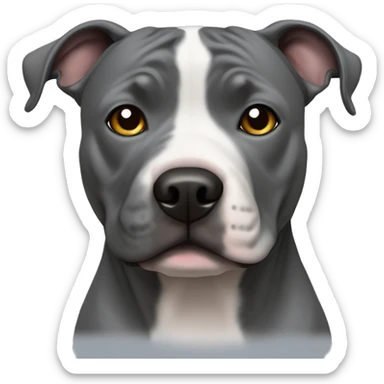 Grey Staffordshire Bull Terrier sticker