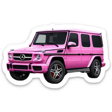 Pink Mercedes G wagon sticker