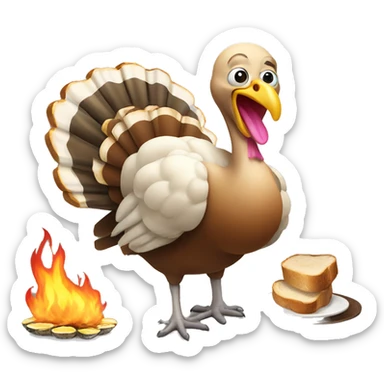 Turkey with Burning toast + oysters sticker
