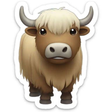 cute yak sticker