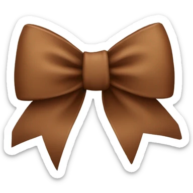 Brown bow  sticker