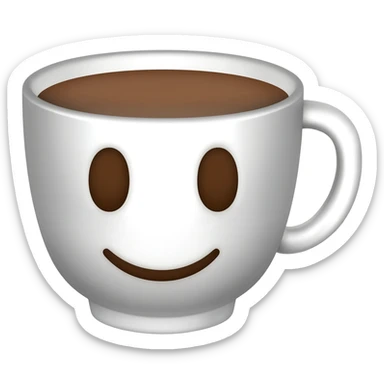 Coffee with emoji sticker