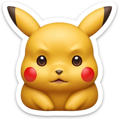 Un Pikachu rouge qui et triste sticker