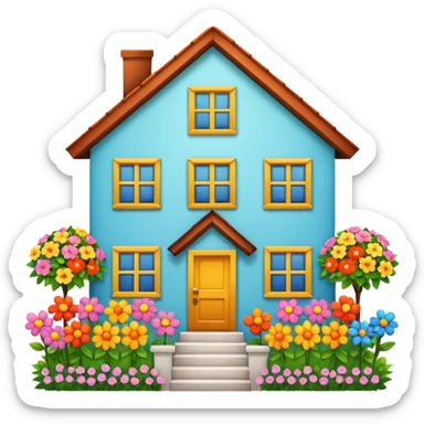 House of flowers sticker