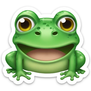 bawling frog sticker
