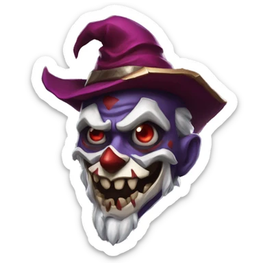 shaco from leauge of legends sticker
