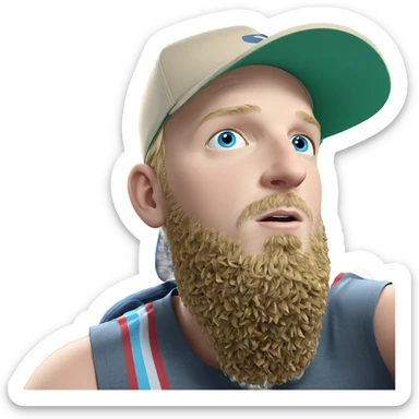 blonde boy with blue eyes sticker