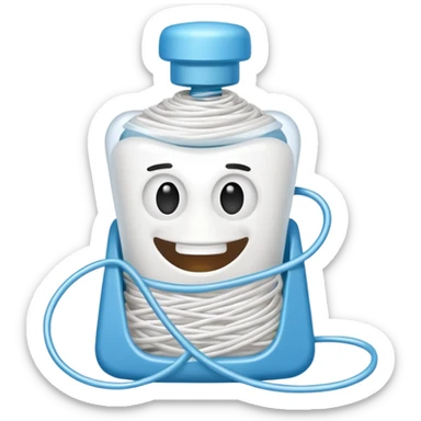 Dental floss splat  sticker
