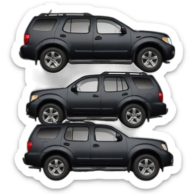 black nissan pathfinder 2005 sideview sticker