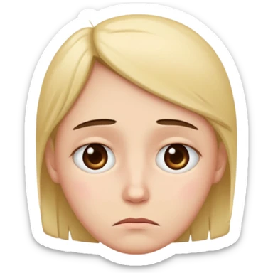 sad face of putler sticker