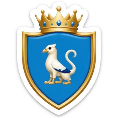 Crea el escudo del málaga c.f. Con patas azules  sticker