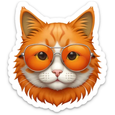 Cat with sunglassesrn  up ing  sticker