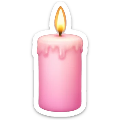 light pink candle sticker