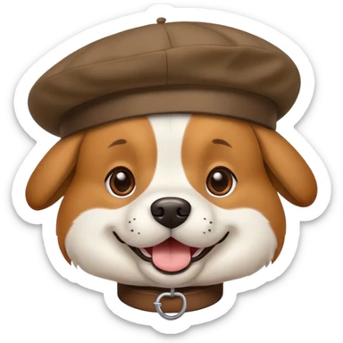 Hund med basker sticker