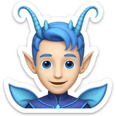 prince emoji with long alien ears sticker
