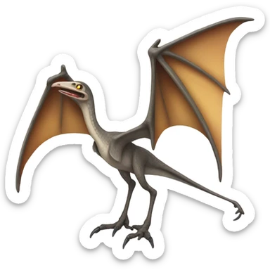 realistic pterodactyl no tail sticker