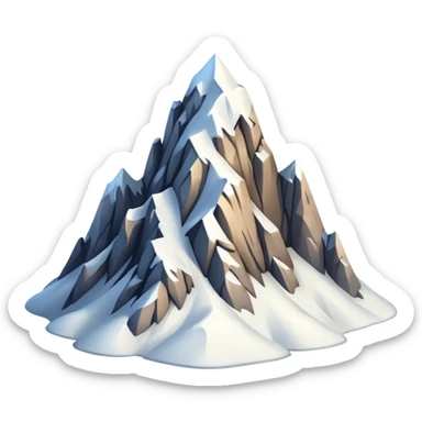 snowy mountain peak sticker