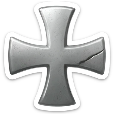 Templar cross with silver cross sticker
