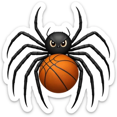 A spider with a basketball sticker