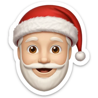 man with santa cap  sticker