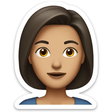 Brunette woman boss sticker