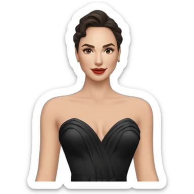 Gal Gadot de vestido cor preta sticker