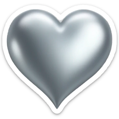 gradient silver heart sticker