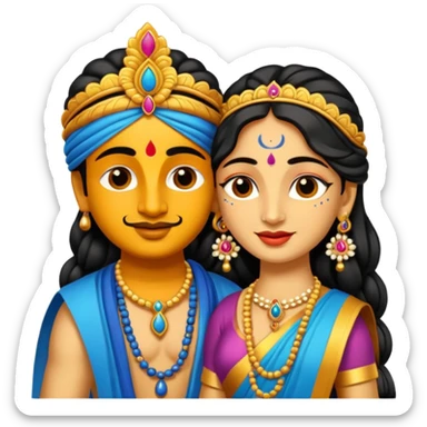 create radha krishna emoji sticker