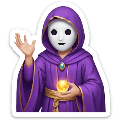 purple person no face magic user sticker