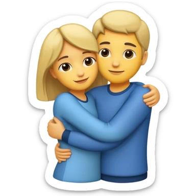couples hug sticker
