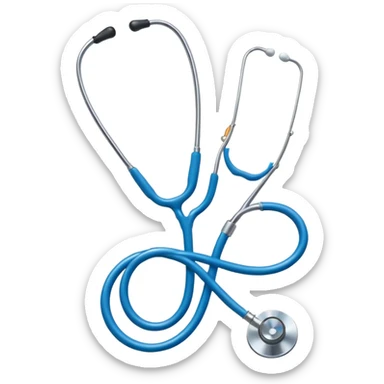 generate a stethoscope background free icon, with the best quality possible, include the blue color, and make it look like a ios icon ( not realistic) sticker