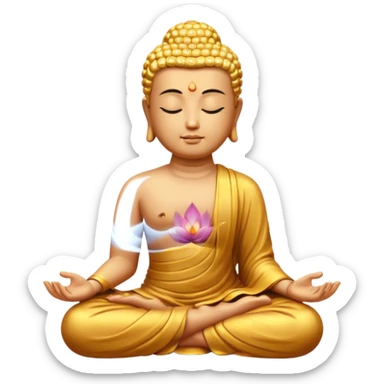 buddha meditate sticker