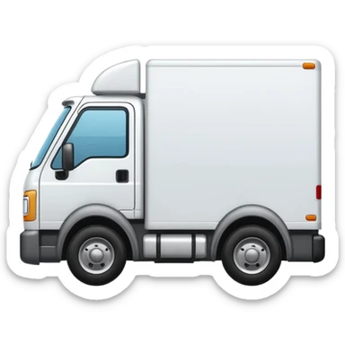 emoji of delivery truck with empty cargo area sticker