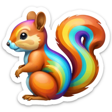 Trippy squirrel  sticker