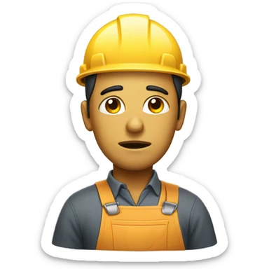 dirty and tired  factory worker sticker