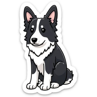 Merle border collie dog sticker