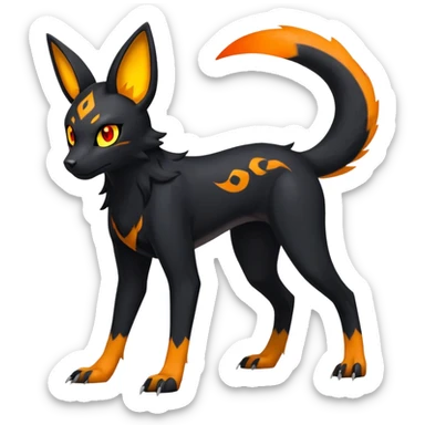 Salandit-Umbreon-Litten-Houndour-Hybrid (Full body) sticker