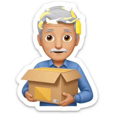 box carrier old man sticker