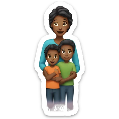 Mom with son sticker