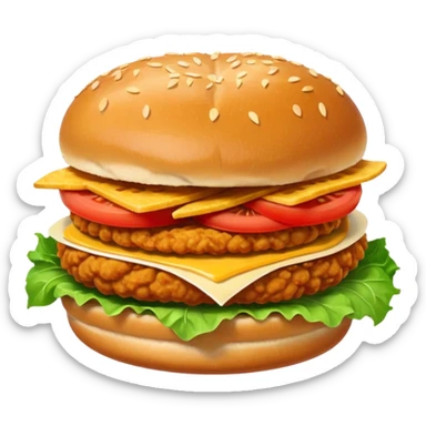 a very simple friend chicken sandwich  sticker