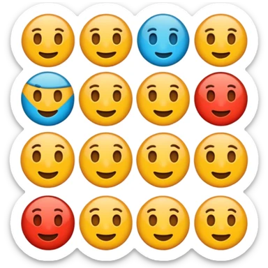 Flat emoji-style icon, bold strokes, rounded shapes, high contrast, simple geometry, transparent background. sticker