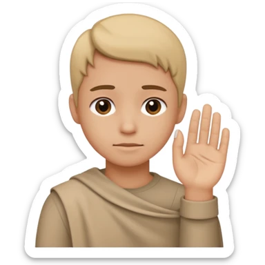 Emoji of a guy wiping off his shoulder with his hand sticker