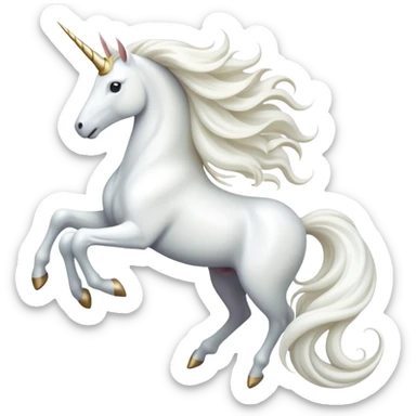 cinematic-beautiful-white-unicorn-emoji,-poised-and-regal,-with-a-slender,-ethereal-form-draped-in-a-pristine-white-color,-a-flowing-mane-and-tail,-and-a-white,-spiraled-horn-that-radiates-pure-light,-simplified-yet-sharp-and-majestic,  sticker