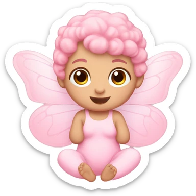 baby pink butterfly emoji sticker