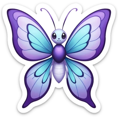 Butterfree-Lunala-Illumise-Fakémon-hybrid-creature (full body)  sticker