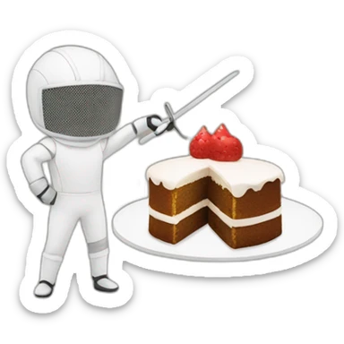 Fencing and a cake  sticker