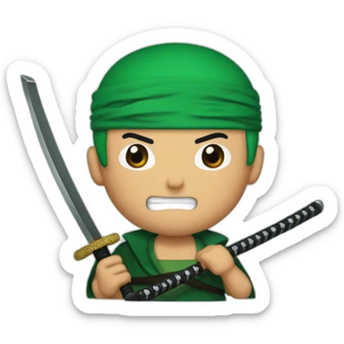 roronoa Zoro avec ses katana sticker