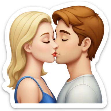Couple kissing  sticker