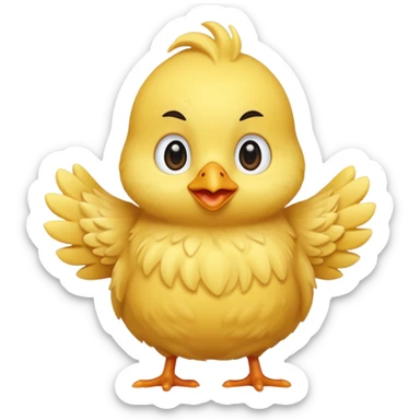 pollito saludando sticker