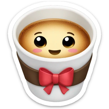 cute bow coffee sticker